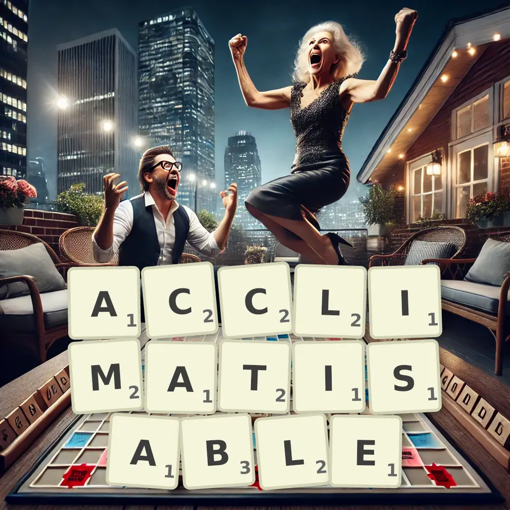 List of words with letters ACCLIMATISABLE Words with letters ACCLIMATISABLE