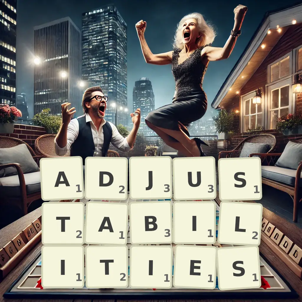 List of words with letters ADJUSTABILITIES Words with letters ADJUSTABILITIES