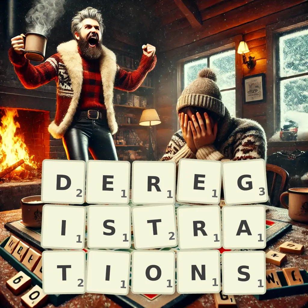 List of words with letters DEREGISTRATIONS Words with letters DEREGISTRATIONS