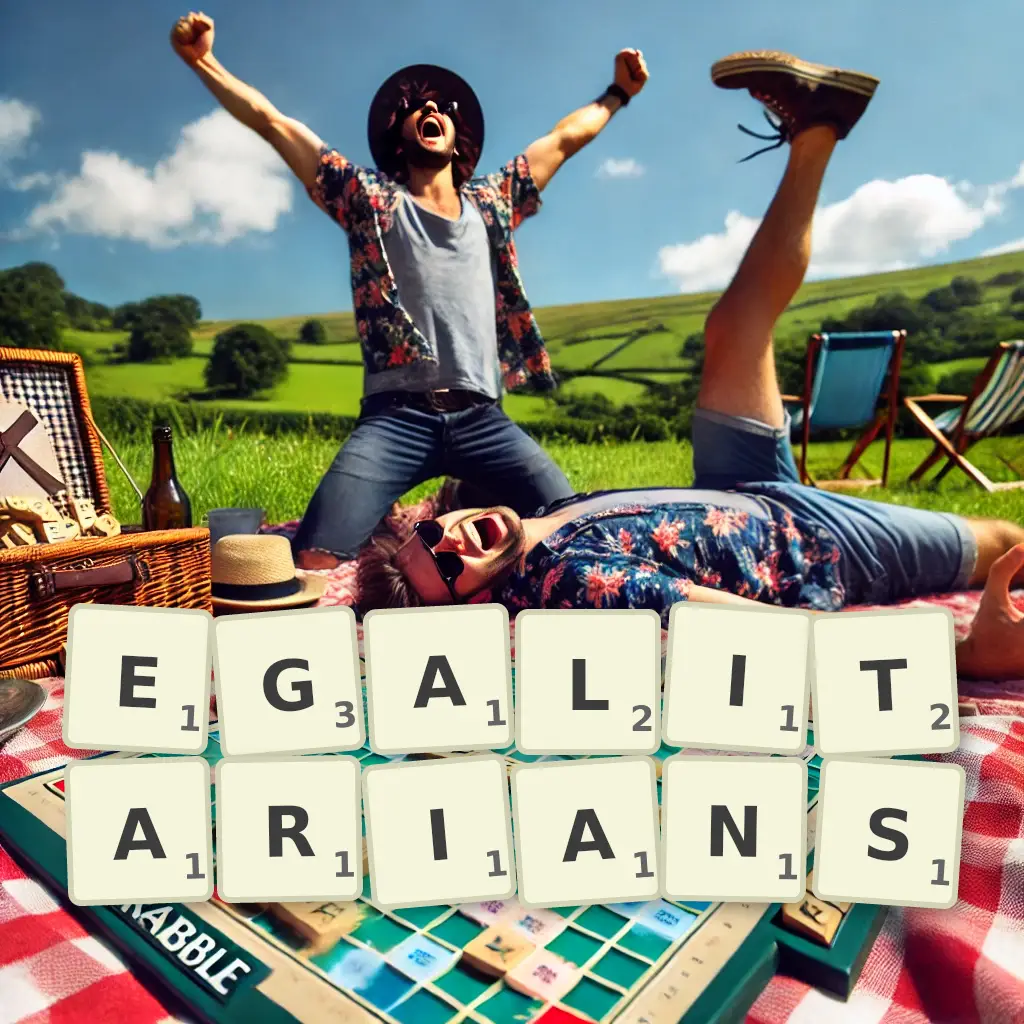 Words with letters EGALITARIANS