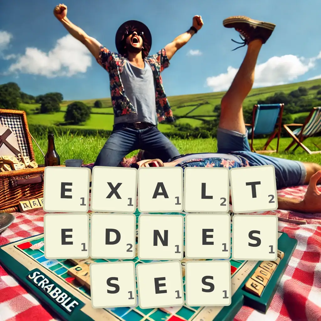 List of words with letters EXALTEDNESSES Words with letters EXALTEDNESSES