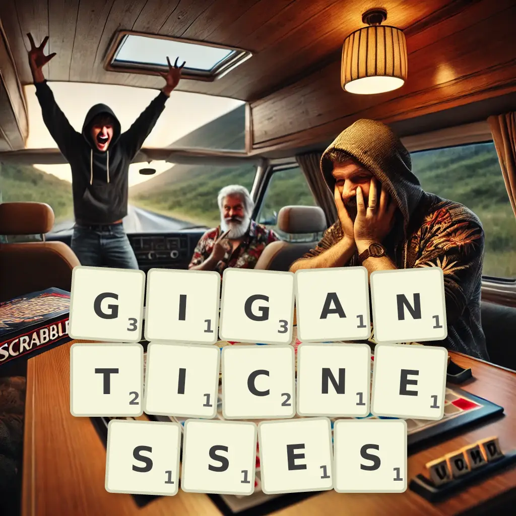 List of words with letters GIGANTICNESSES Words with letters GIGANTICNESSES