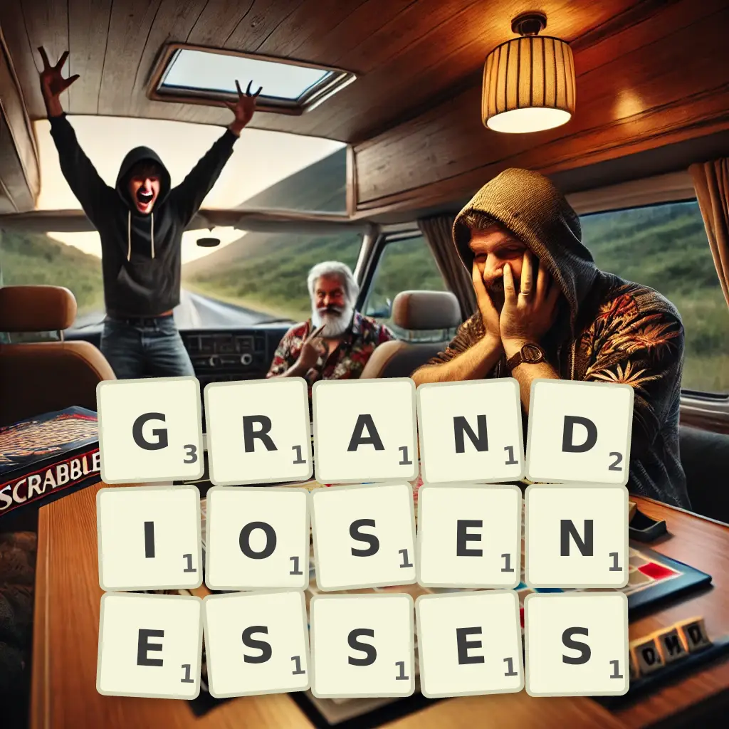 List of words with letters GRANDIOSENESSES Words with letters GRANDIOSENESSES