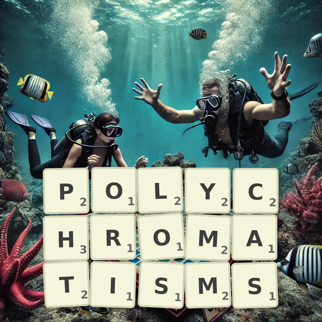 List of words with letters POLYCHROMATISMS Words with letters POLYCHROMATISMS