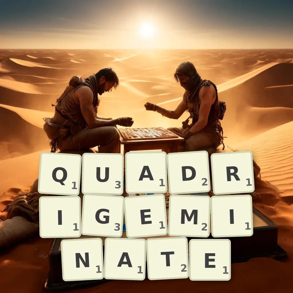 List of words with letters QUADRIGEMINATE Words with letters QUADRIGEMINATE