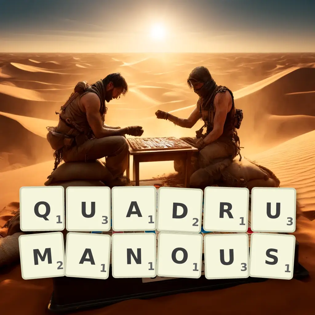 List of words with letters QUADRUMANOUS Words with letters QUADRUMANOUS