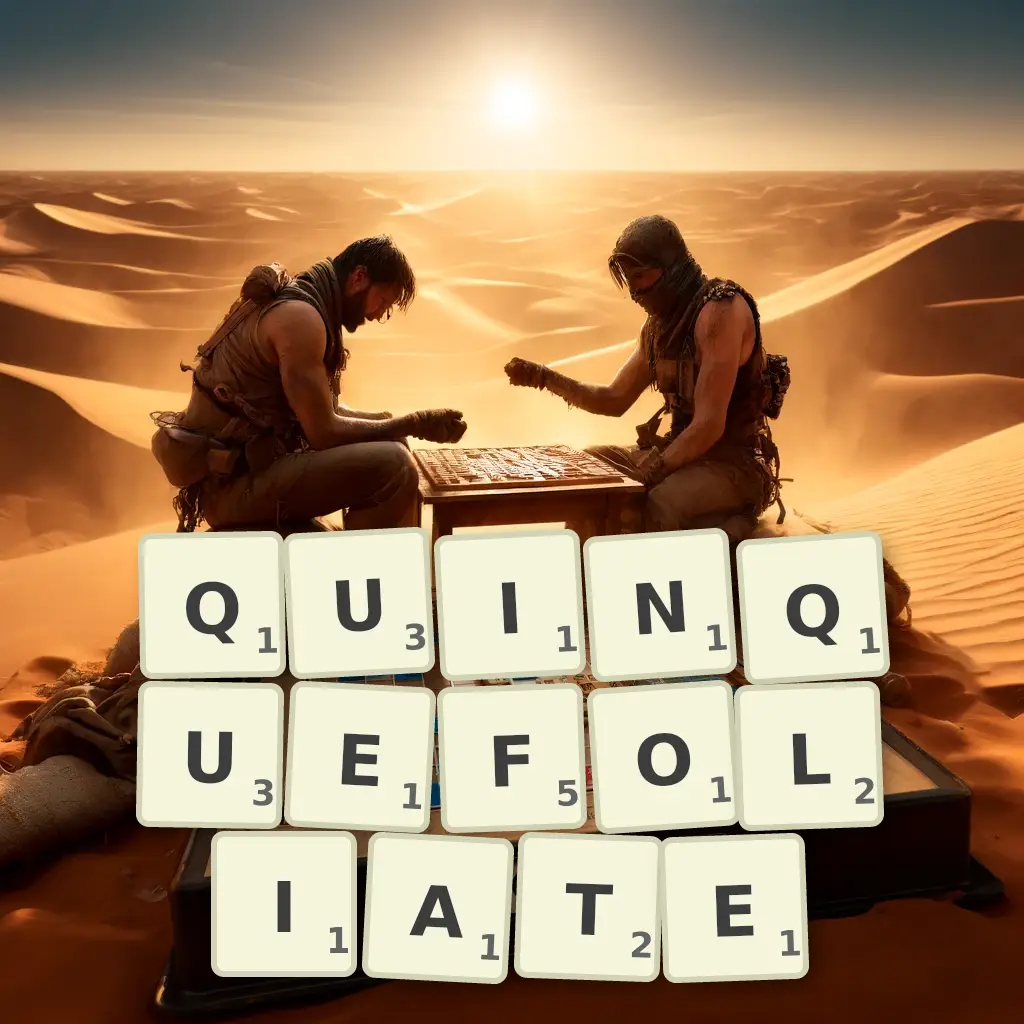 List of words with letters QUINQUEFOLIATE Words with letters QUINQUEFOLIATE
