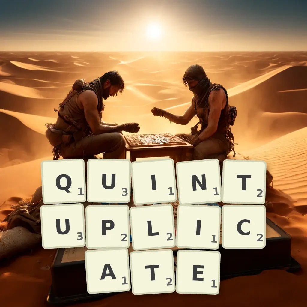 List of words with letters QUINTUPLICATE Words with letters QUINTUPLICATE