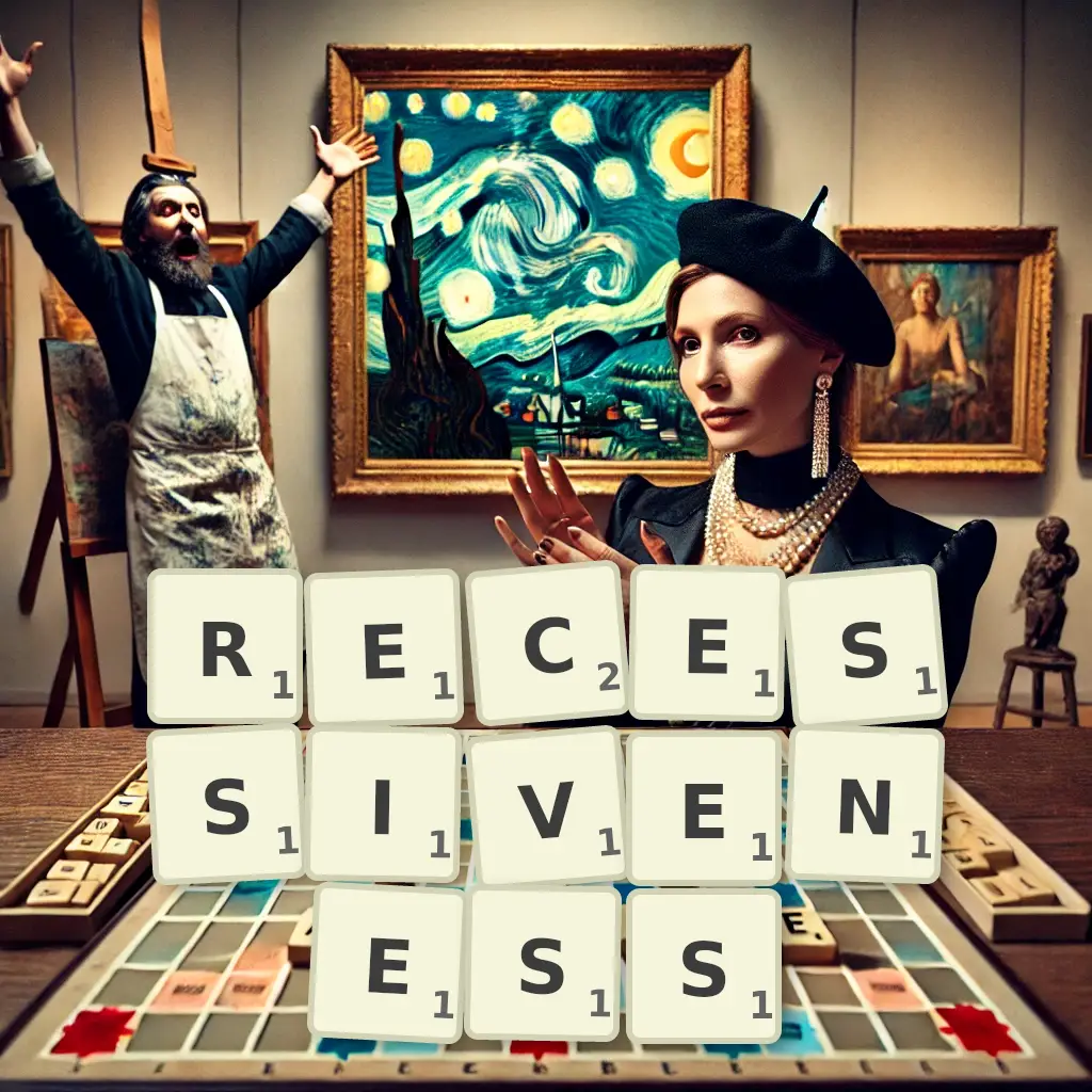 List of words with letters RECESSIVENESS Words with letters RECESSIVENESS