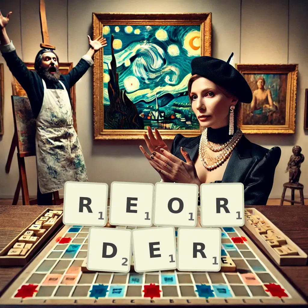 List of words with letters REORDER Words with letters REORDER