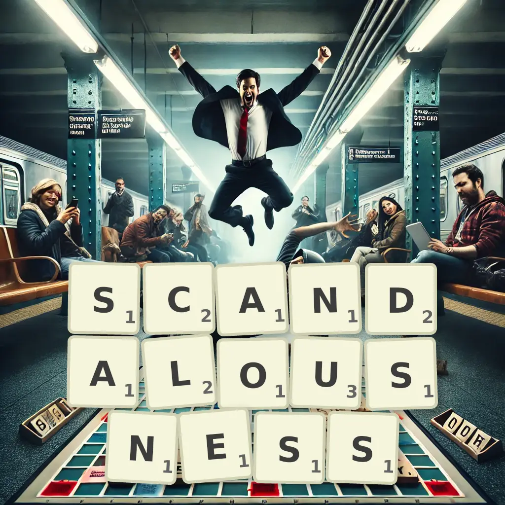 List of words with letters SCANDALOUSNESS Words with letters SCANDALOUSNESS