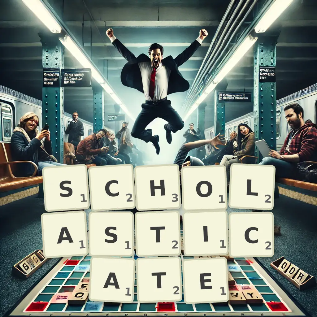 Words with letters SCHOLASTICATE