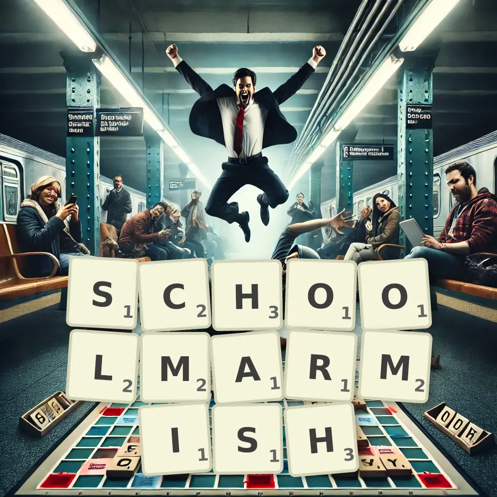 Words with letters SCHOOLMARMISH