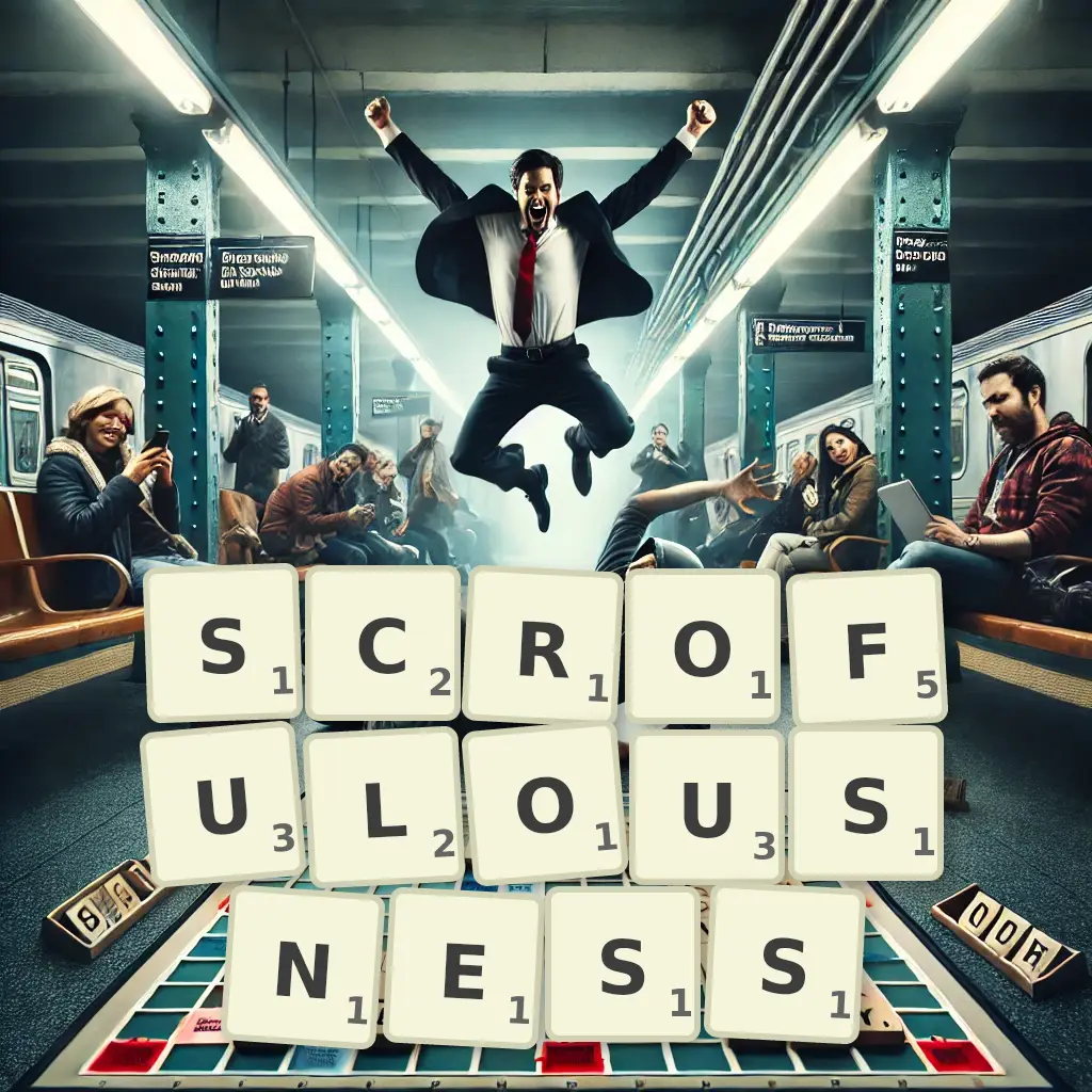 List of words with letters SCROFULOUSNESS Words with letters SCROFULOUSNESS