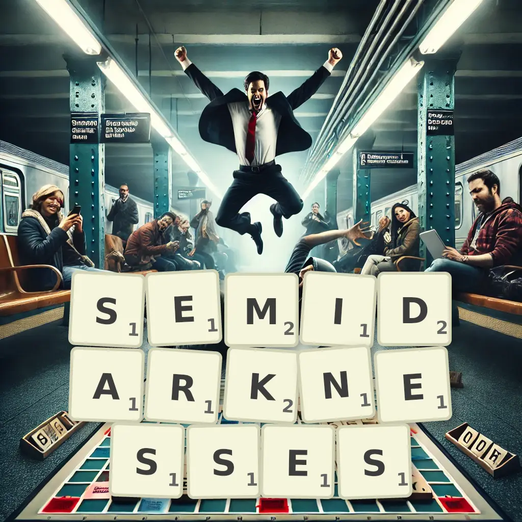 List of words with letters SEMIDARKNESSES Words with letters SEMIDARKNESSES