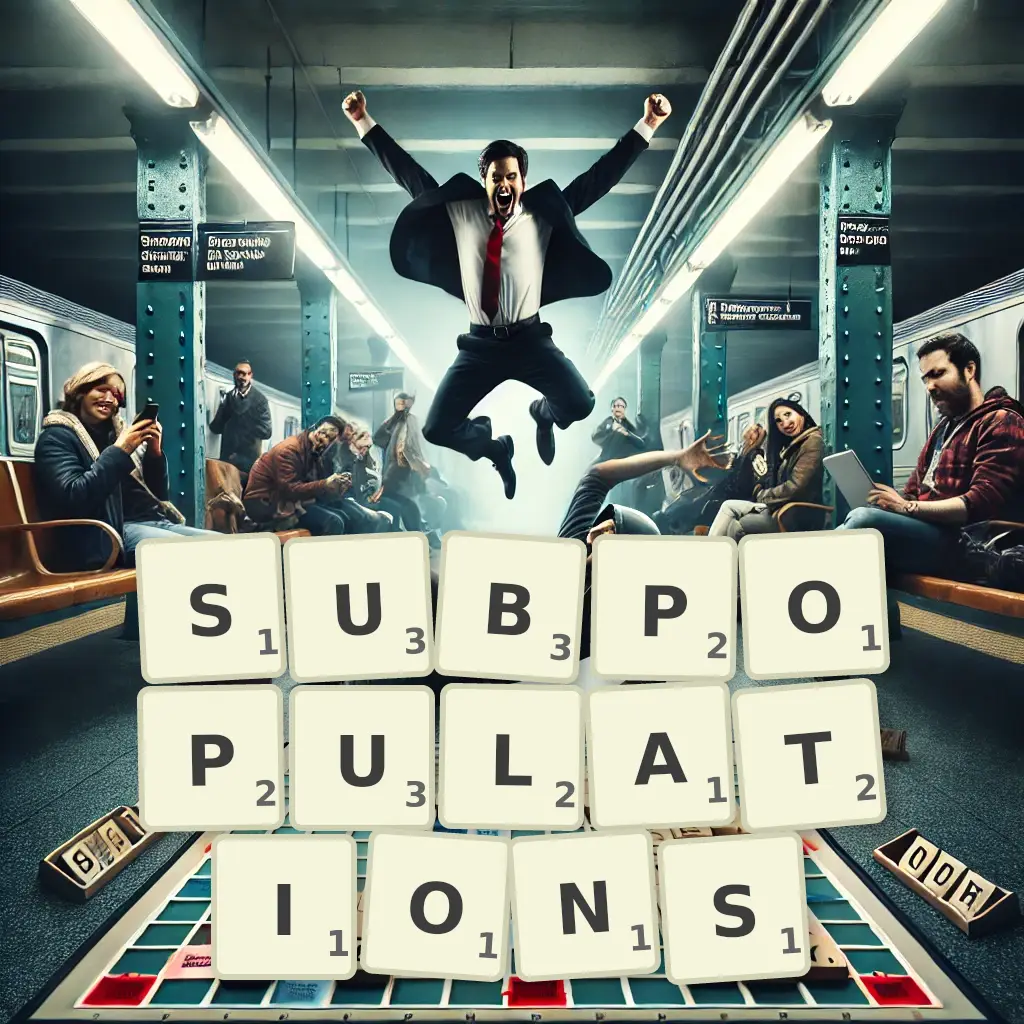 List of words with letters SUBPOPULATIONS Words with letters SUBPOPULATIONS