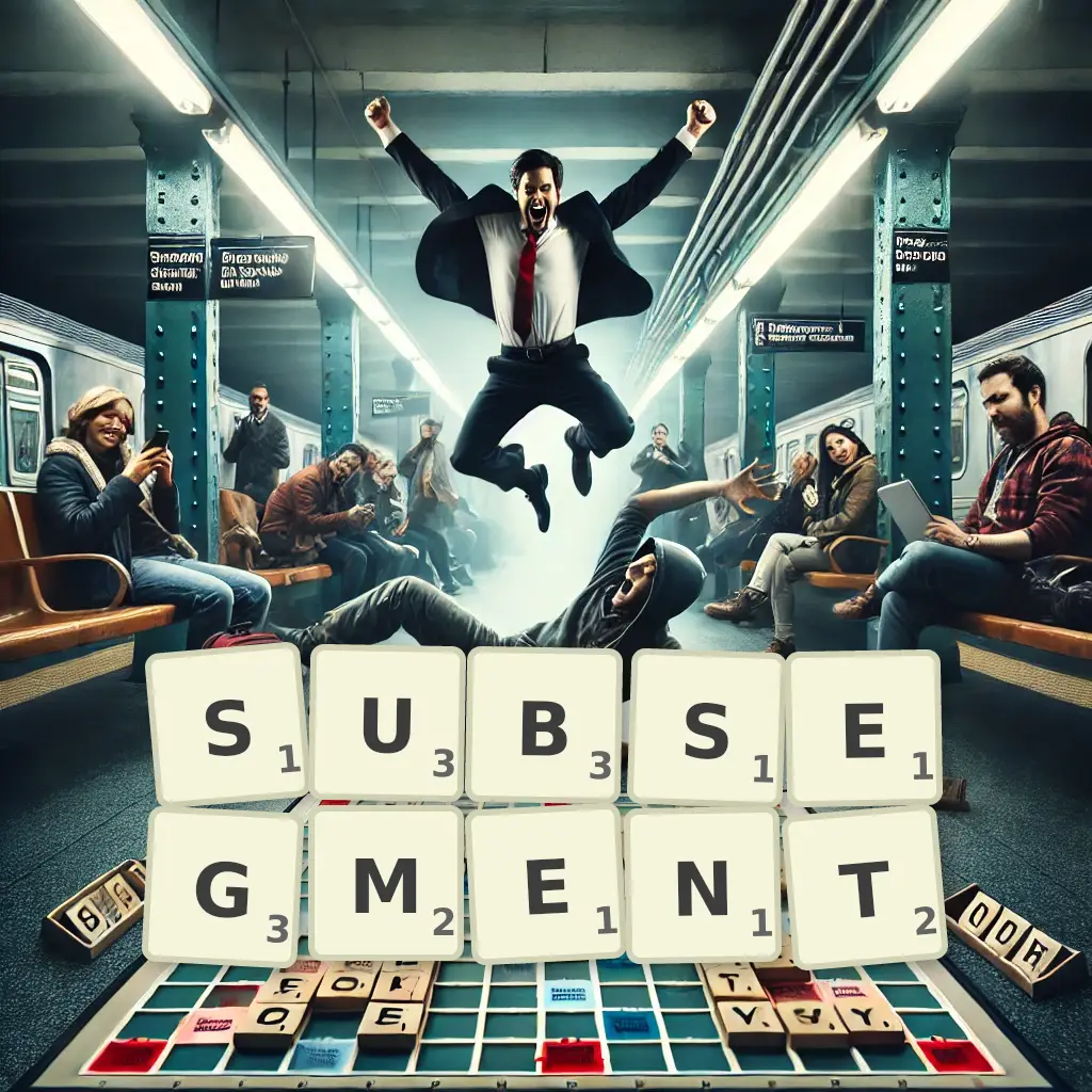 List of words with letters SUBSEGMENT Words with letters SUBSEGMENT