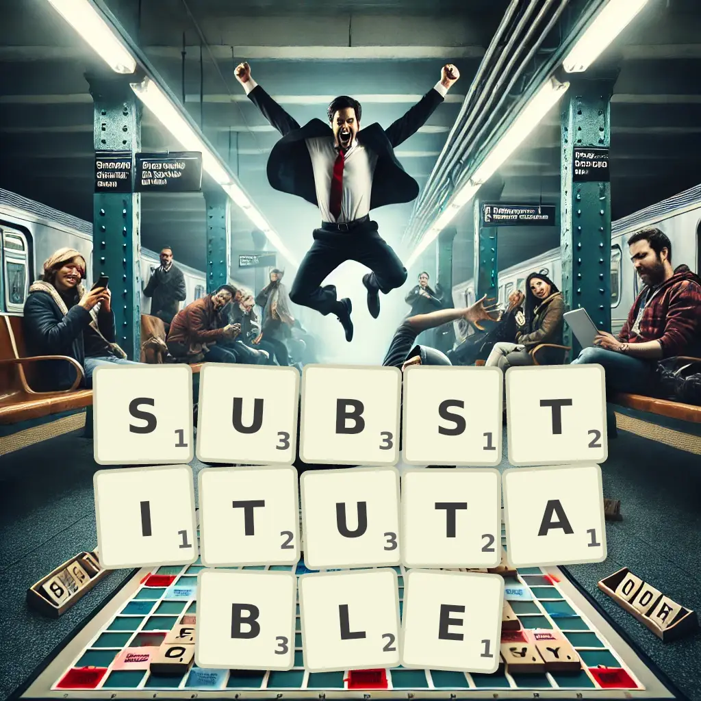 List of words with letters SUBSTITUTABLE Words with letters SUBSTITUTABLE