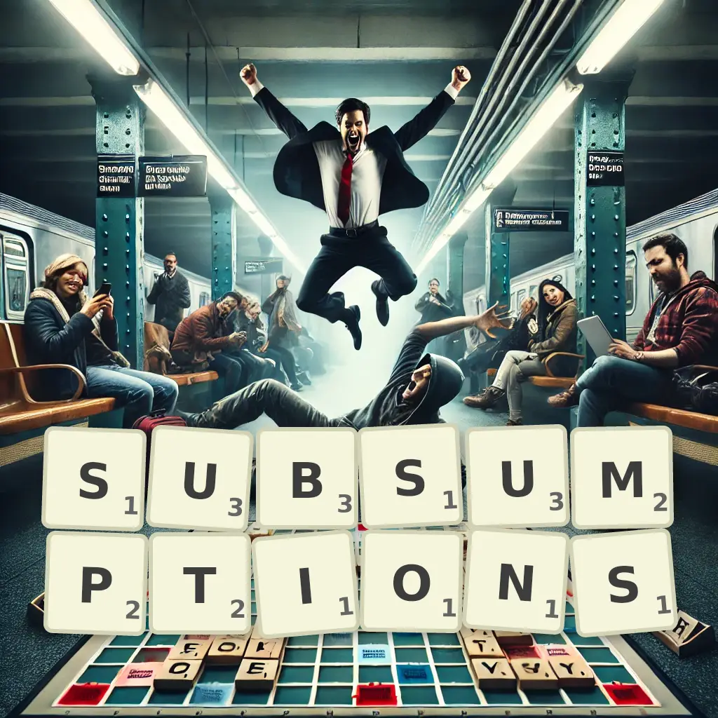 List of words with letters SUBSUMPTIONS Words with letters SUBSUMPTIONS