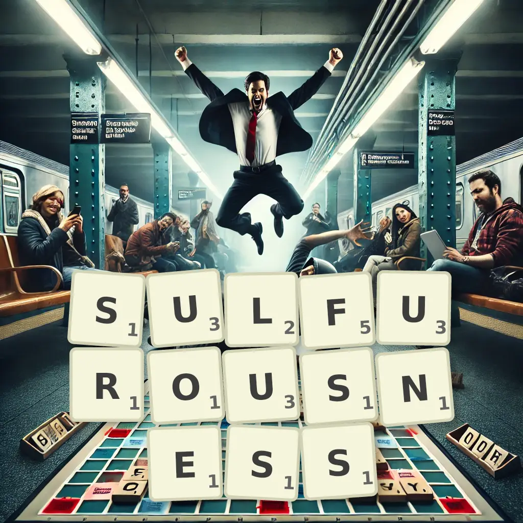 List of words with letters SULFUROUSNESS Words with letters SULFUROUSNESS