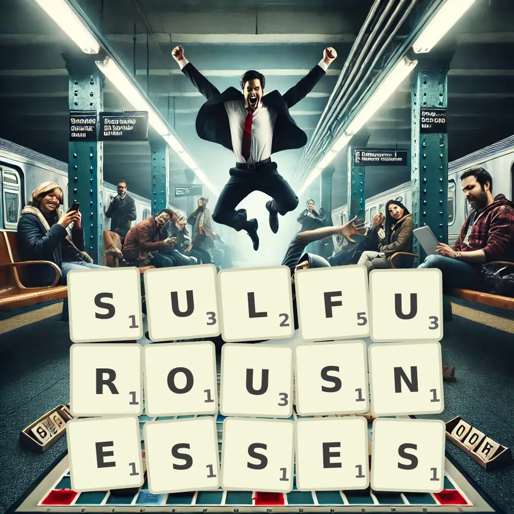 List of words with letters SULFUROUSNESSES Words with letters SULFUROUSNESSES