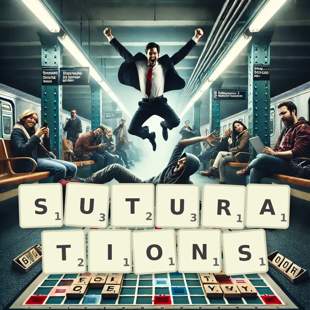 Words with letters SUTURATIONS