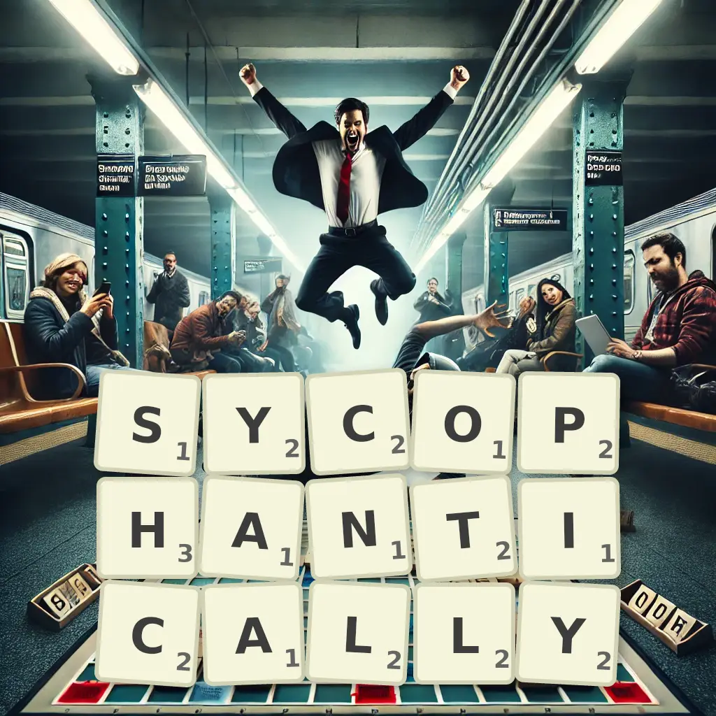List of words with letters SYCOPHANTICALLY Words with letters SYCOPHANTICALLY