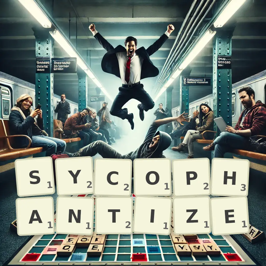List of words with letters SYCOPHANTIZE Words with letters SYCOPHANTIZE