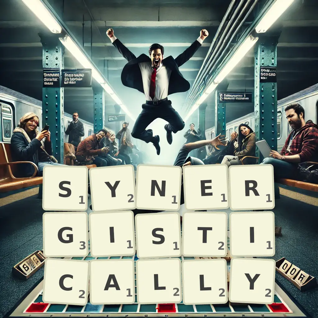 Words with letters SYNERGISTICALLY