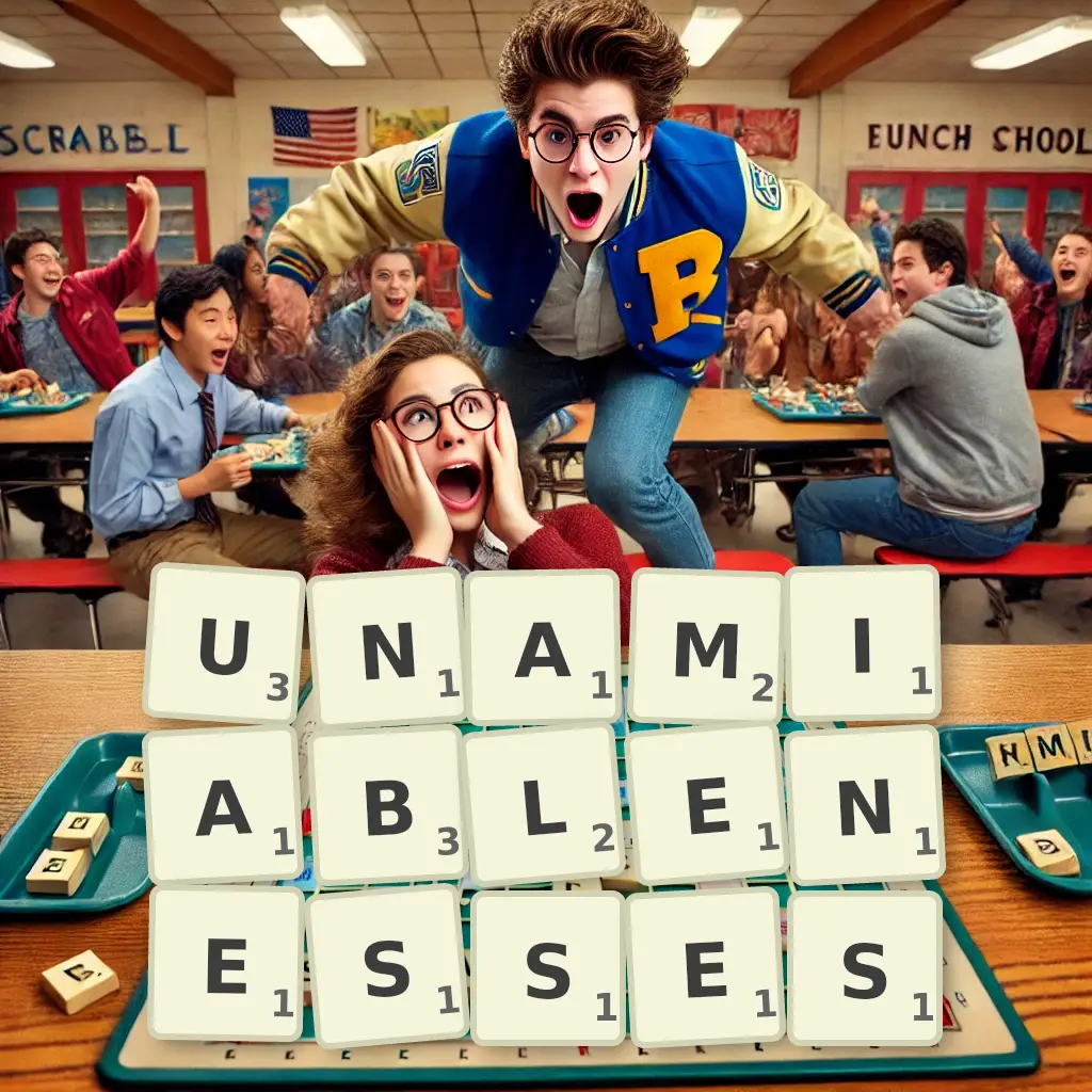 List of words with letters UNAMIABLENESSES Words with letters UNAMIABLENESSES