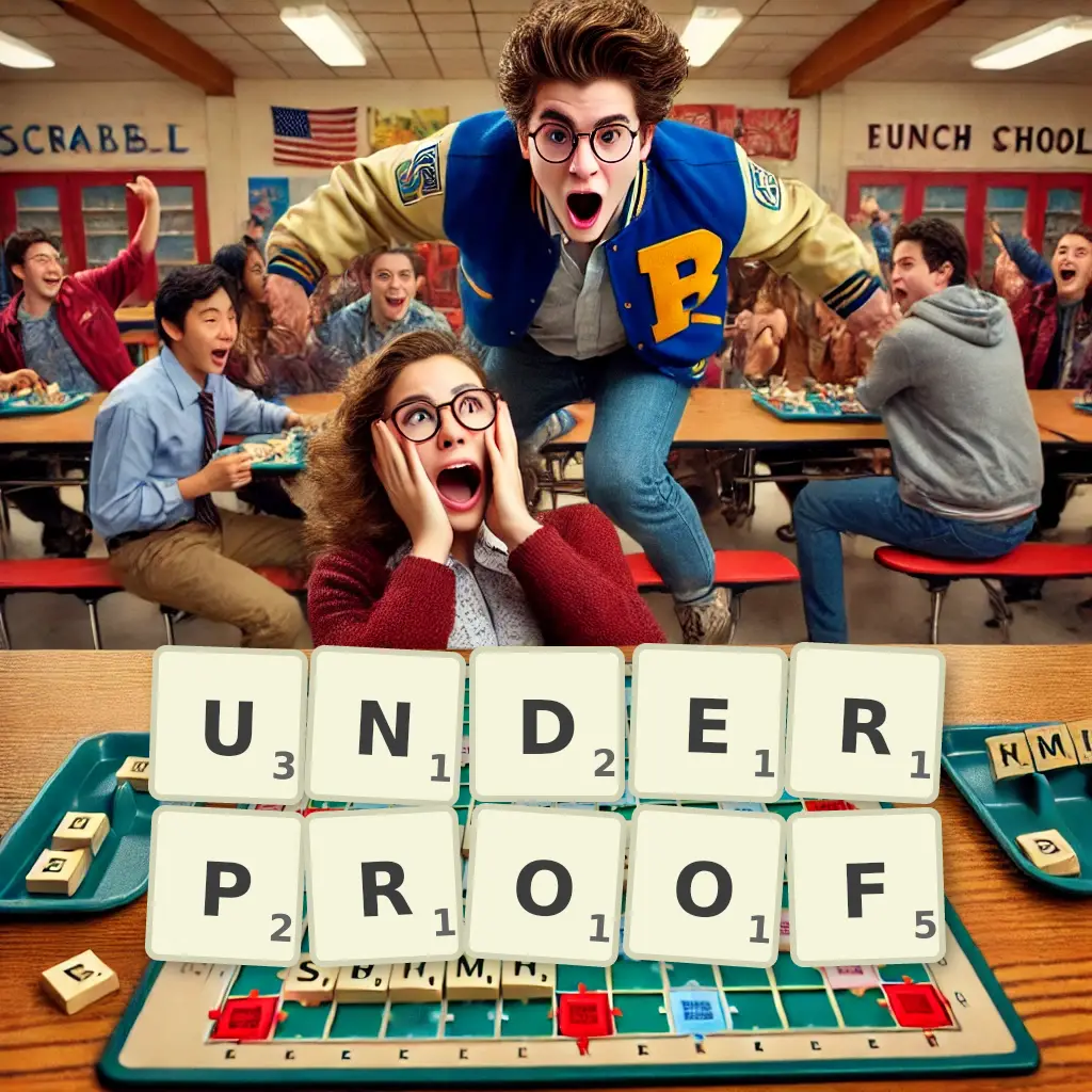 List of words with letters UNDERPROOF Words with letters UNDERPROOF