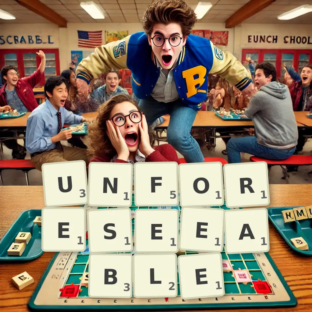 List of words with letters UNFORESEEABLE Words with letters UNFORESEEABLE
