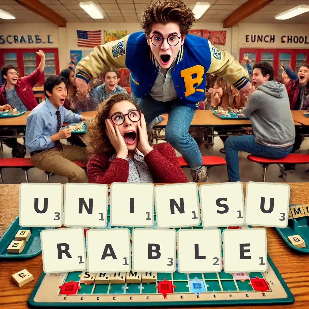 List of words with letters UNINSURABLE Words with letters UNINSURABLE