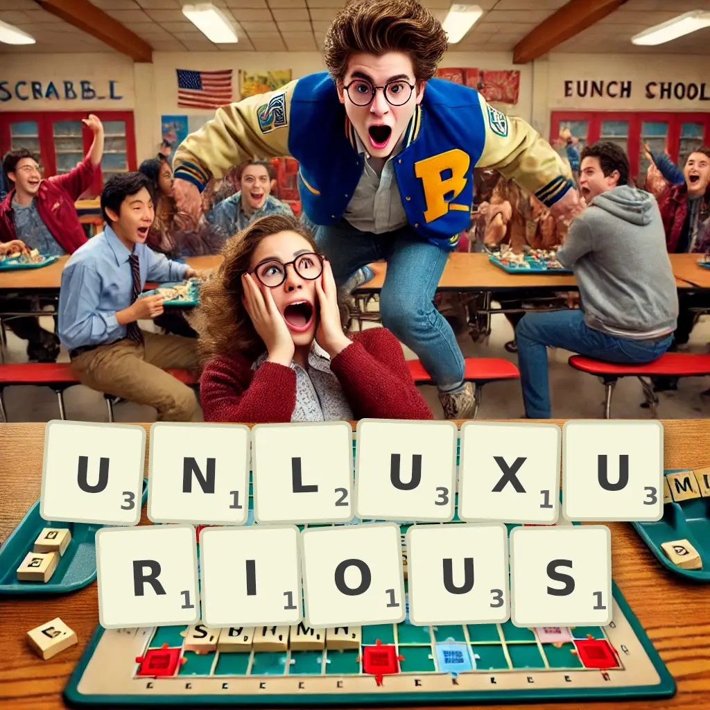 Words with letters UNLUXURIOUS