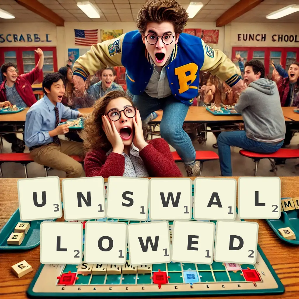 List of words with letters UNSWALLOWED Words with letters UNSWALLOWED