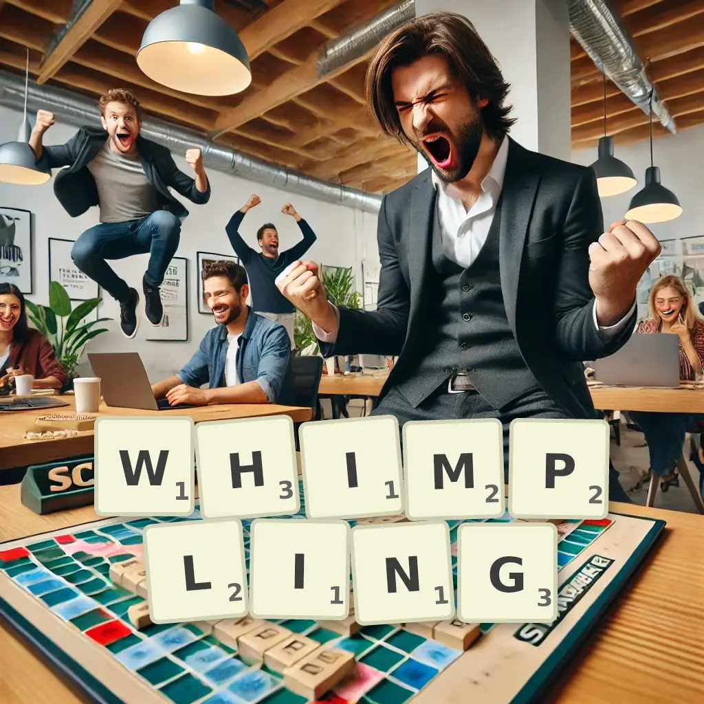 Words with letters WHIMPLING