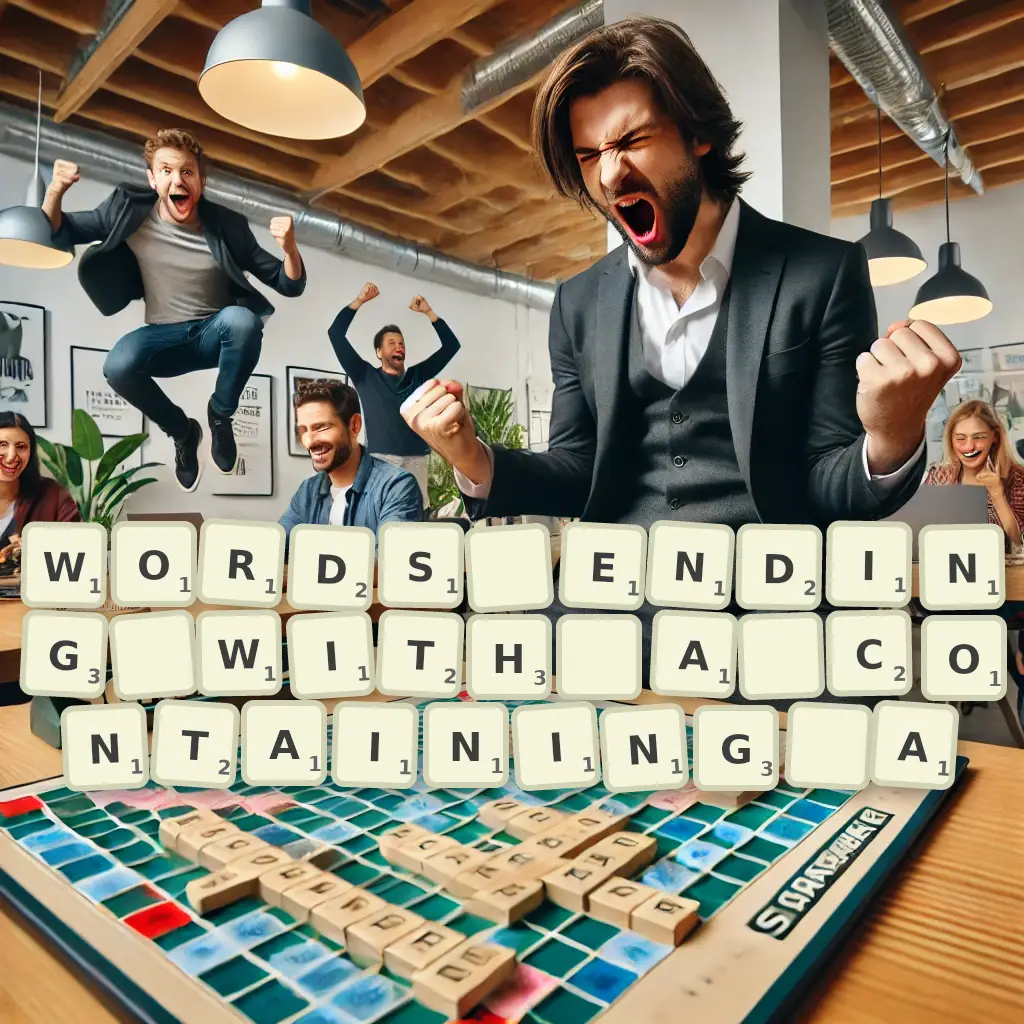 List of words ending with A, containing A Words ending with A, containing A