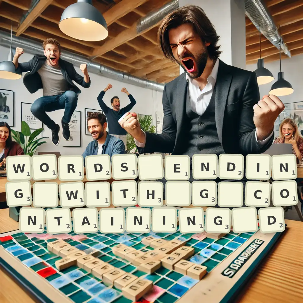 List of words ending with G, containing D Words ending with G, containing D