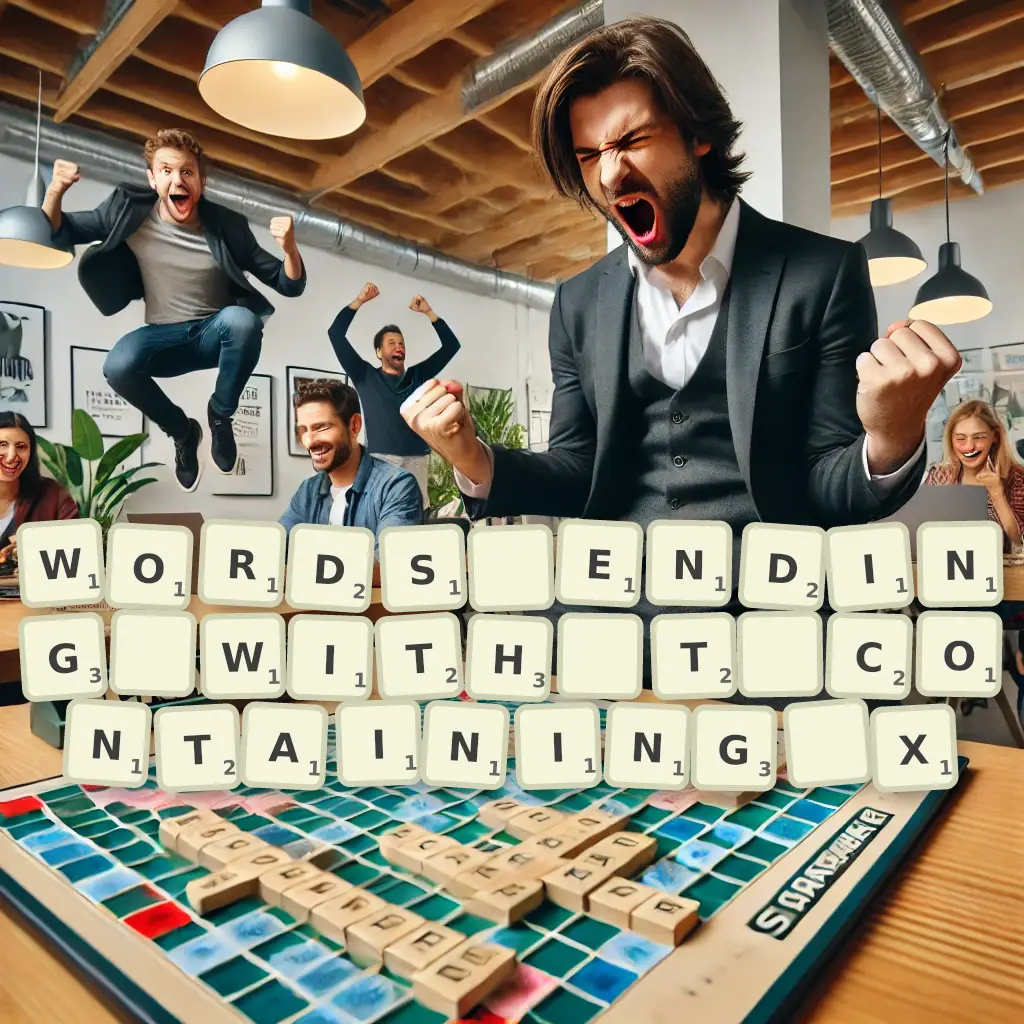 List of words ending with T, containing X Words ending with T, containing X