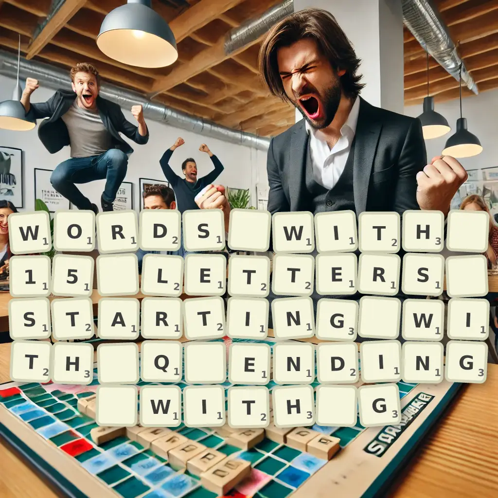List of words with 15 letters, starting with Q, ending with G Words with 15 letters, starting with Q, ending with G