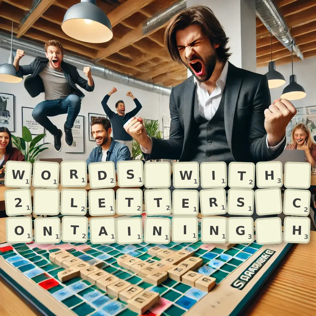 Words with 2 letters, containing H