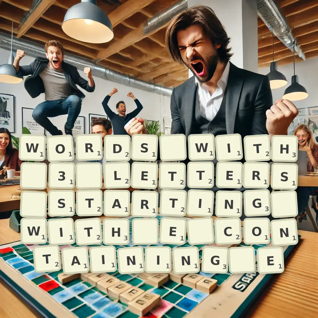 List of words with 3 letters, starting with E, containing E Words with 3 letters, starting with E, containing E