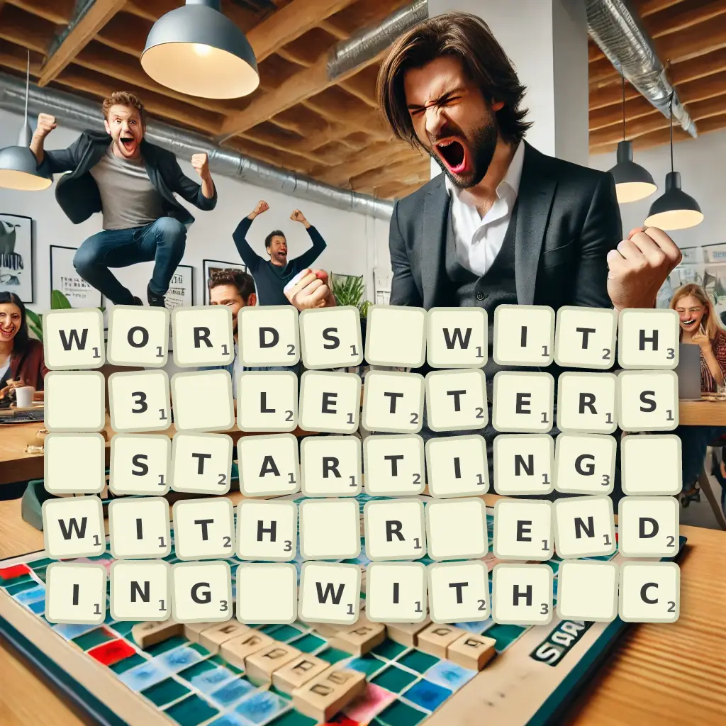 Words with 3 letters, starting with R, ending with C