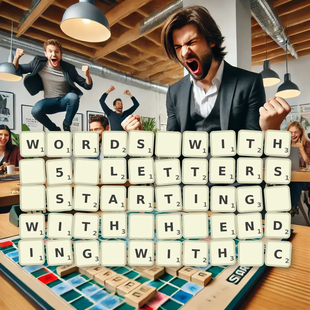 Words with 5 letters, starting with H, ending with C