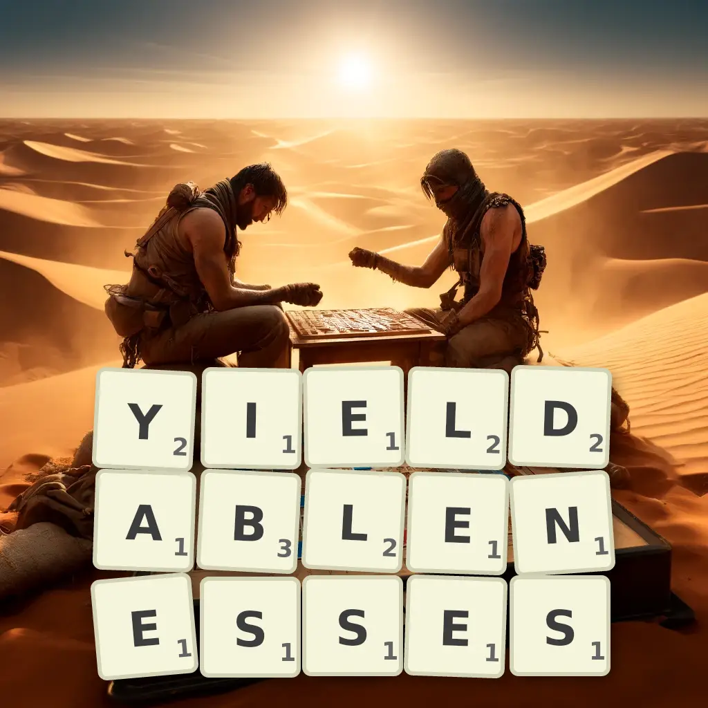 List of words with letters YIELDABLENESSES Words with letters YIELDABLENESSES
